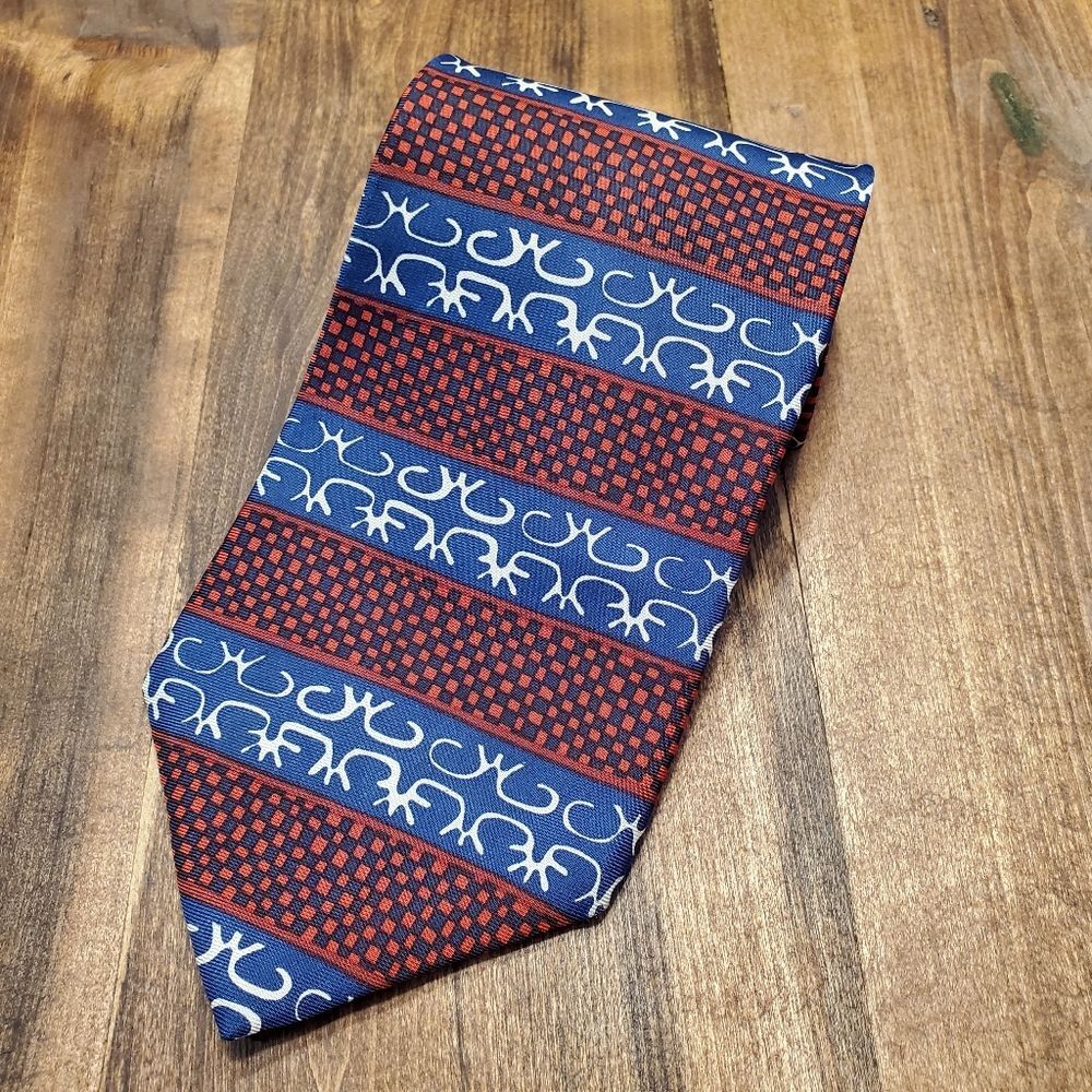 Barbara Blank New York Horizontal Pattern All Silk Neck Tie